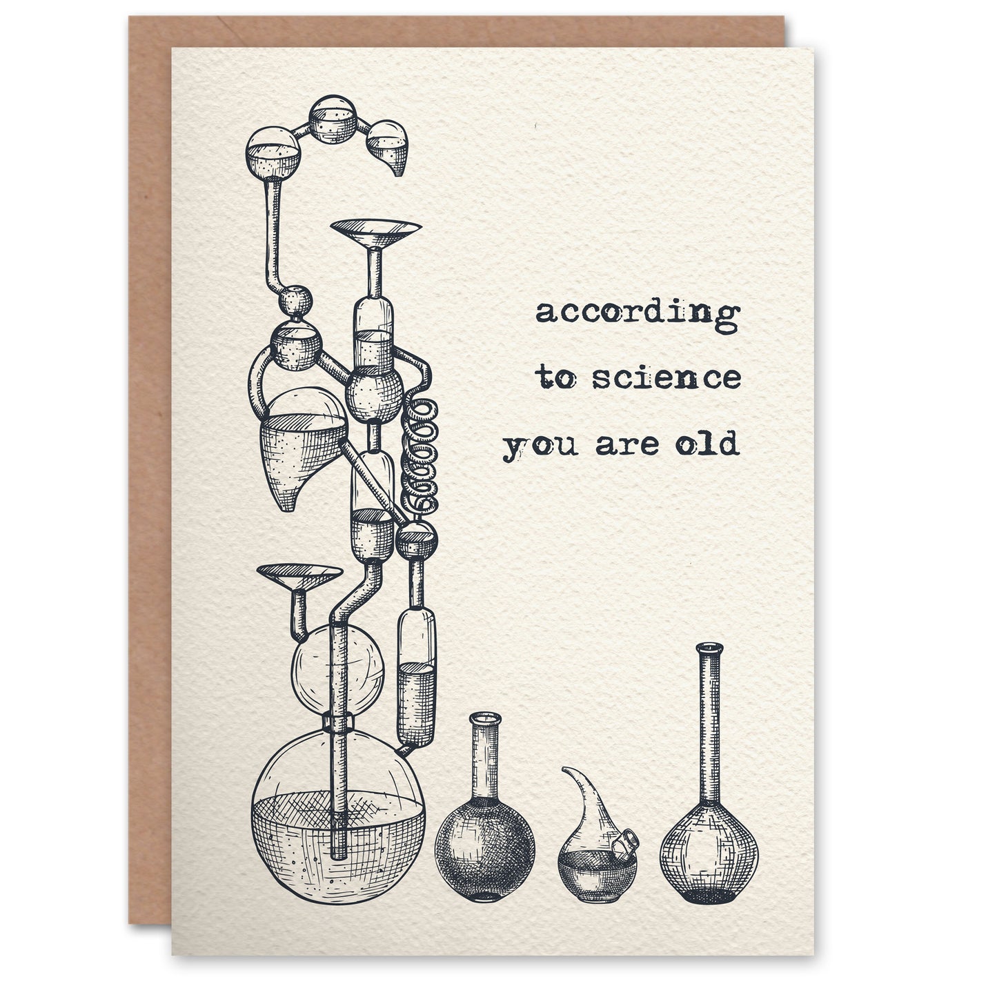 According To Science You Are Old Retro Funny Birthday Card
