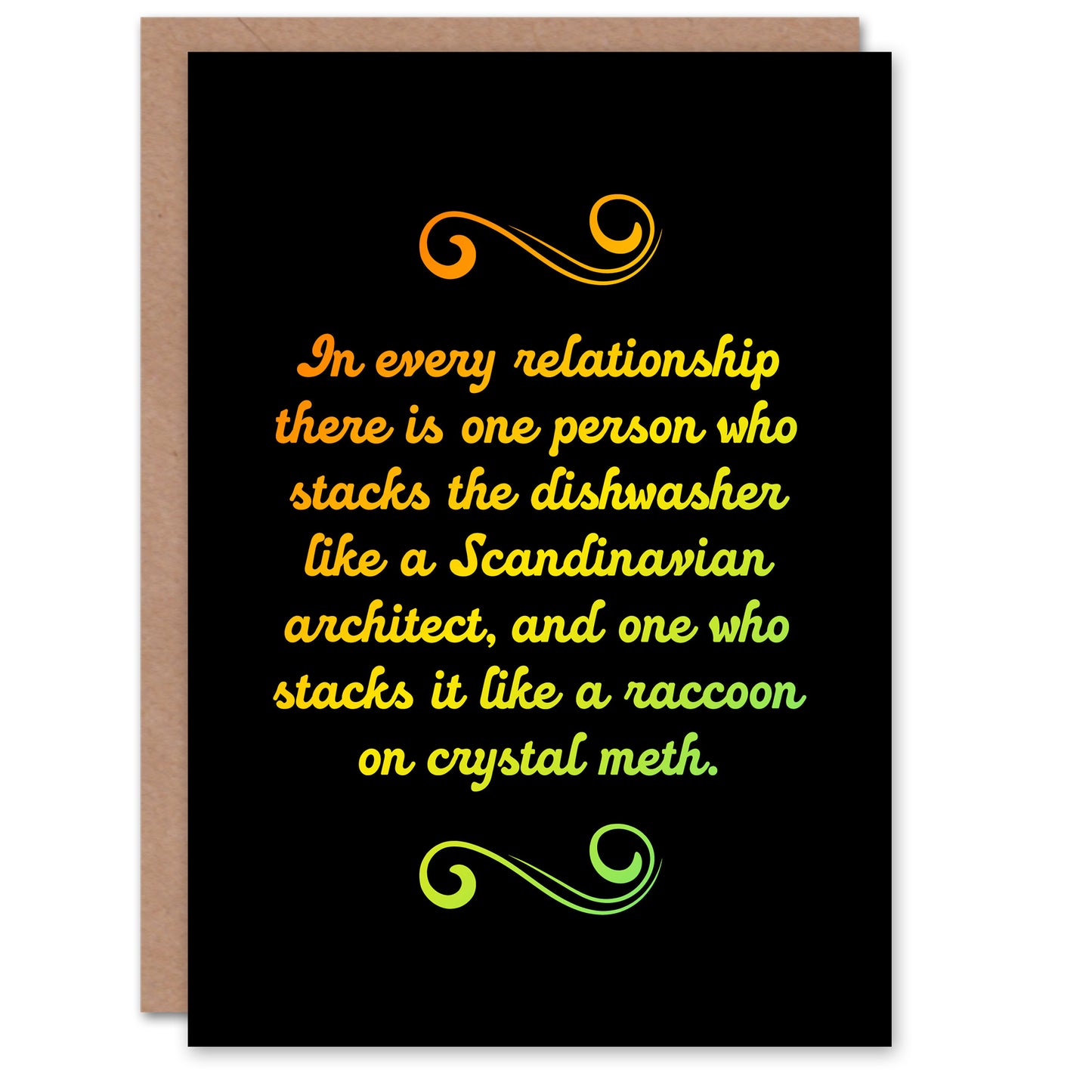 In Every Relationship Dishwasher Joke Funny Anniversary Card