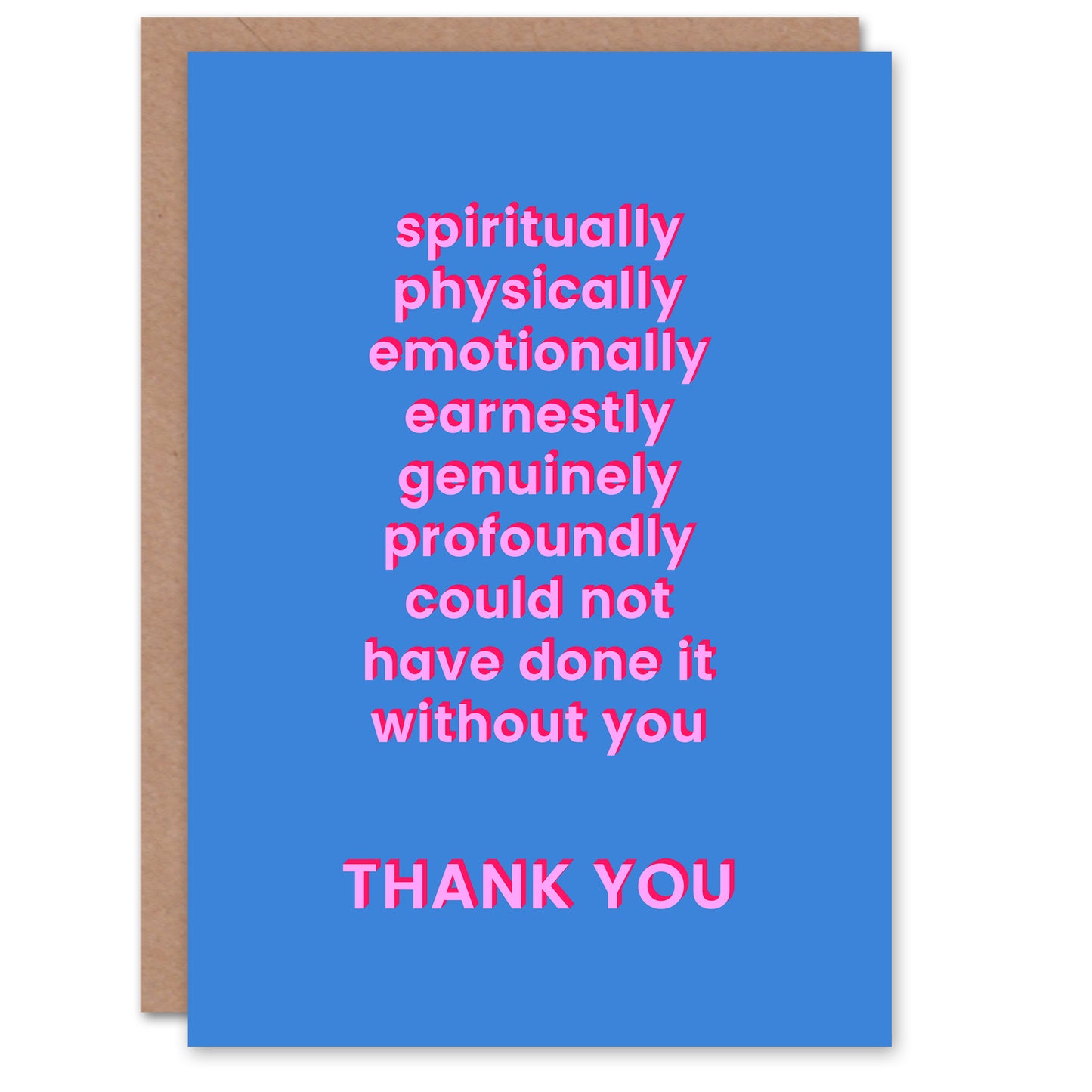 Could Not Have Done It Without You Modern Sincere Thank You Card