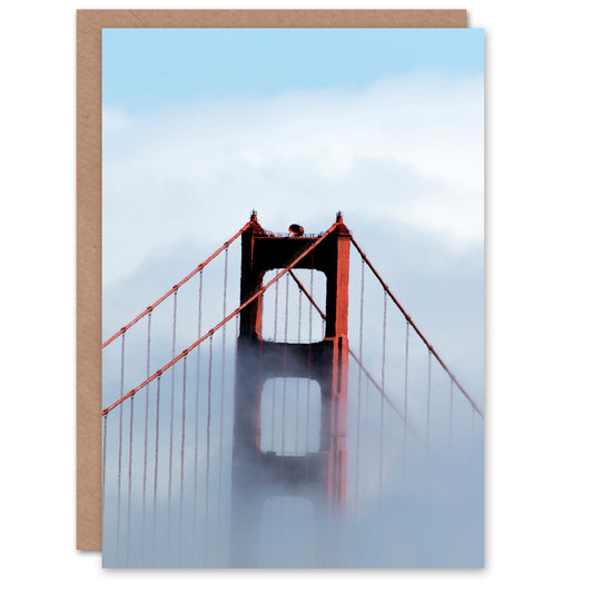 Carol M Highsmith Art Card Fog Rolls Across Golden Gate Bridge