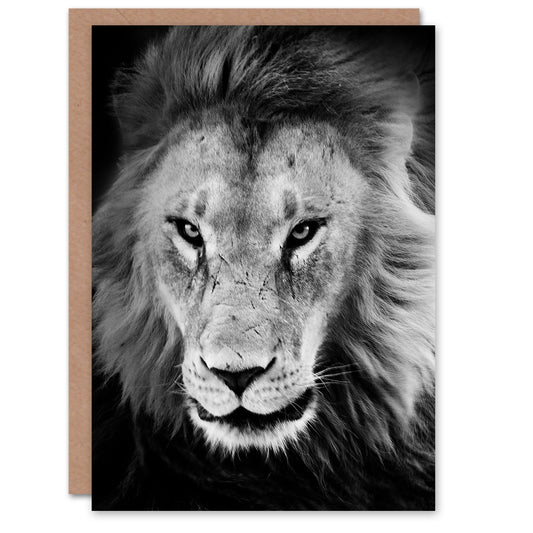 Carol M Highsmith Art Card Lion Head Black White Photography