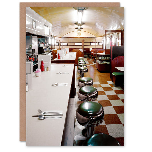 Carol M Highsmith Art Card Modern Diner Interior Pawtucket