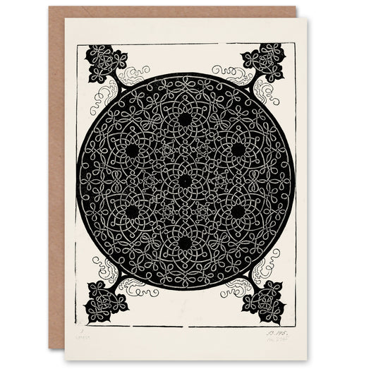 Albrecht Durer Art Card Knob With Seven Hexagonal Stars