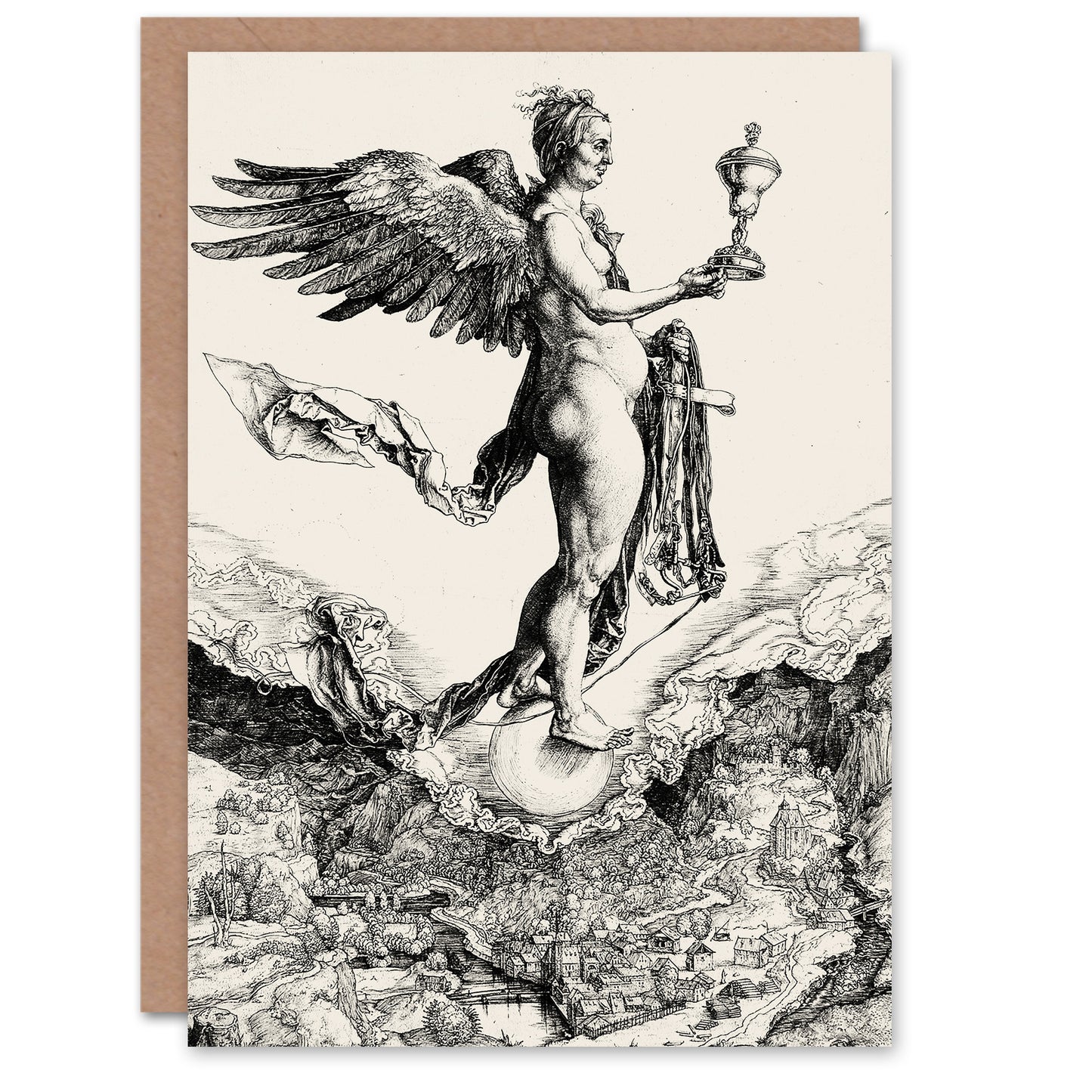 Albrecht Durer Art Card Nemesis Goddess The Great Fortune
