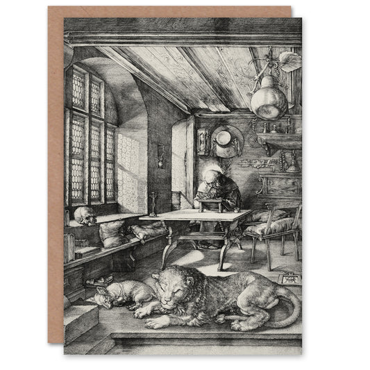 Albrecht Durer Art Card Saint Jerome in His Study