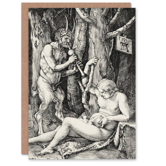 Albrecht Durer Art Card Satyr Family Nymph and Infant