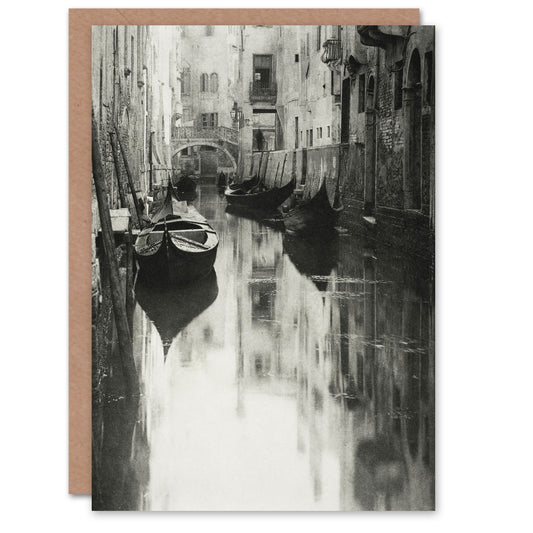 Alfred Stieglitz Art Card A Venetian Canal Vintage Photograph