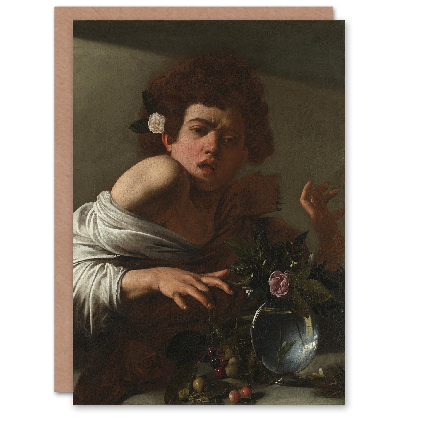 Caravaggio Art Card Boy Bitten by a Lizard Oil Painting