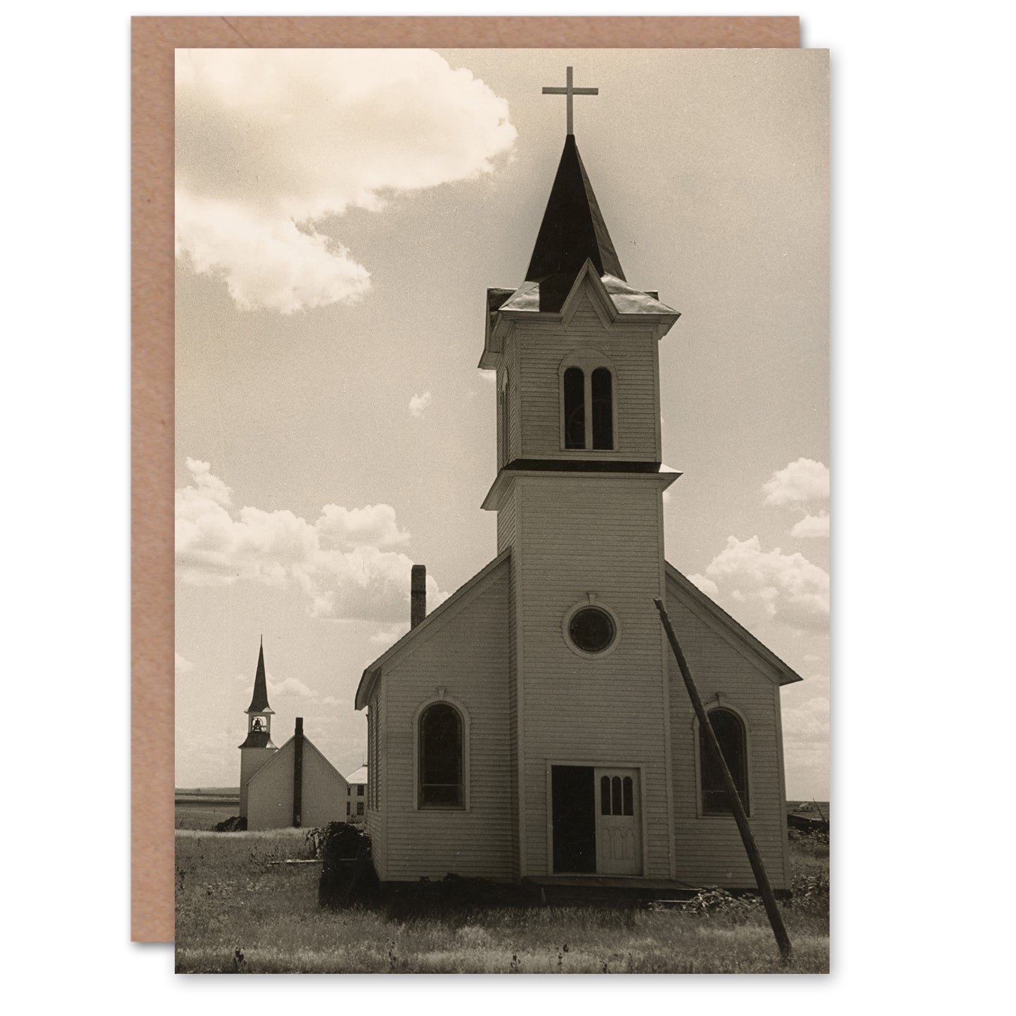 Dorothea Lange Art Card Churches of High Plains South Dakota