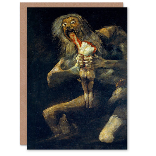 Francisco Goya Art Card Saturn Devouring His Son Painting