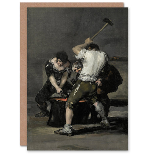 Francisco Goya Art Card The Forge Blacksmiths Oil Painting