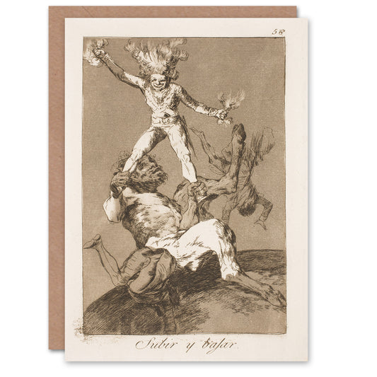 Francisco Goya Art Card Up and Down Pan Deception Allegory