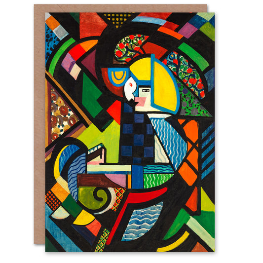 Henry Lyman Sayen Art Card Daughter in a Rocker Cubist Painting
