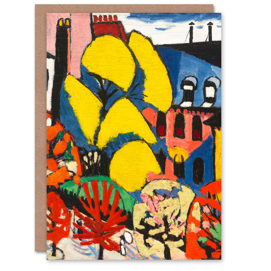 Henry Lyman Sayen Art Card Trees Abstract Urban Landscape