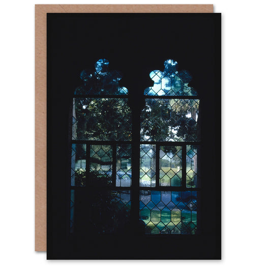John Margolies Art Card Cloister Hotel Stained Glass Window