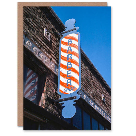 John Margolies Art Card Retro Barbershop Sign Photograph