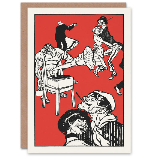 Moriz Jung Art Card Apachen Dancers Apachentanze Painting