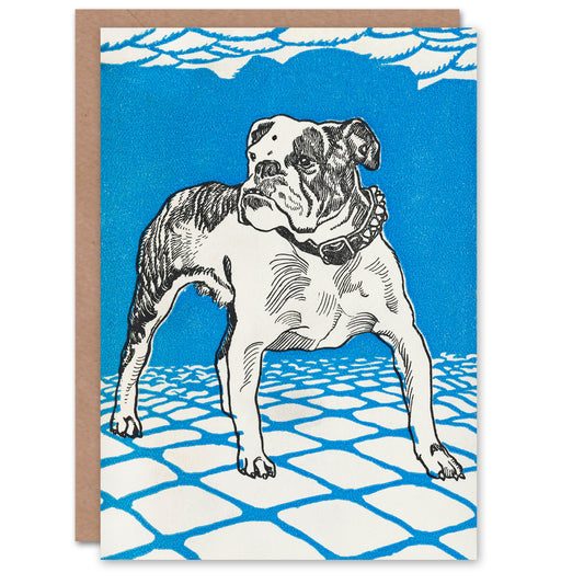 Moriz Jung Art Card Dog Lover Bulldog Animal Portrait