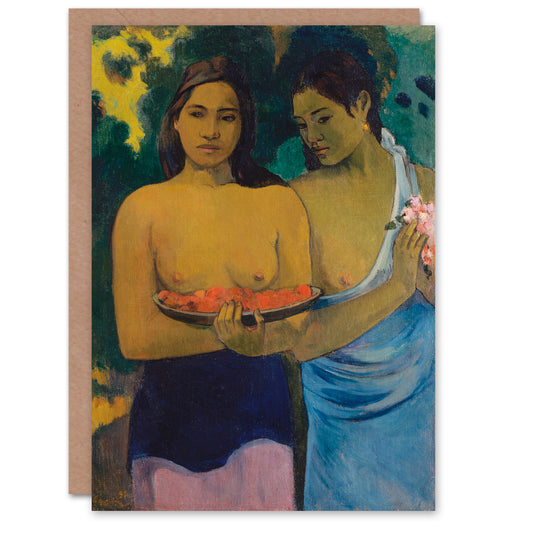 Paul Gauguin Art Card Two Tahitian Women Oil Painting