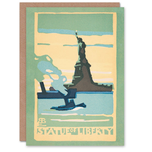Rachael R Elmer Art Card Statue of Liberty Vintage Postcard