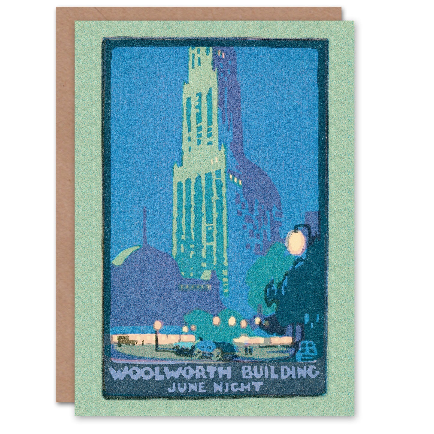 Rachael R Elmer Art Card Woolworth Building Vintage Postcard