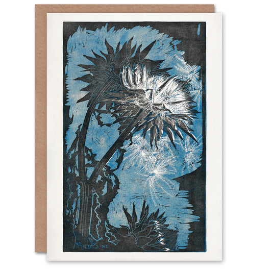 Reijer Stolk Art Card Artichoke Flower Abstract Floral Painting