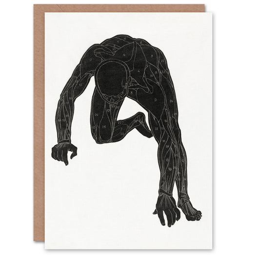 Reijer Stolk Art Card Man Silhouette Anatomical Study of Muscles