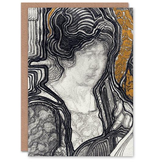 Reijer Stolk Art Card Woman Playing Cello Stylised Portrait