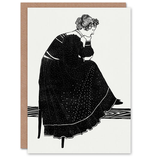 Reijer Stolk Art Card Woman Sitting on a Stool Design