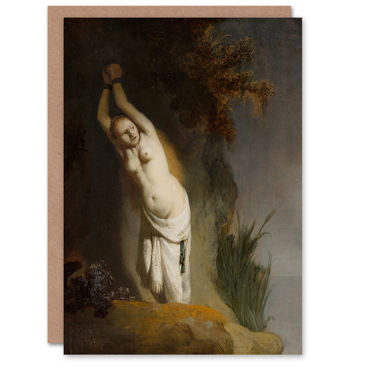 Rembrandt van Rijn Art Card Andromeda Chained to the Rocks