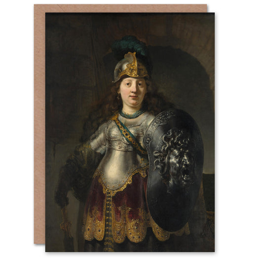 Rembrandt van Rijn Art Card Bellona Roman Goddess of War