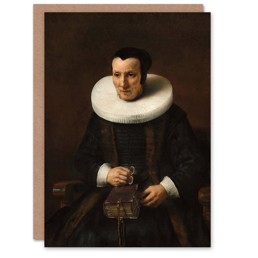 Rembrandt van Rijn Art Card Old Lady with a Book Portrait