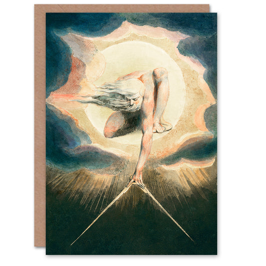 William Blake Art Card Ancient of Days Setting Compass to Earth