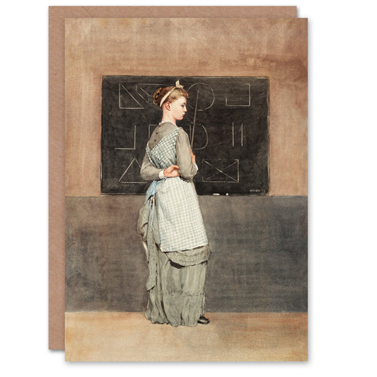 Winslow Homer Art Card Teacher with Blackboard Watercolour