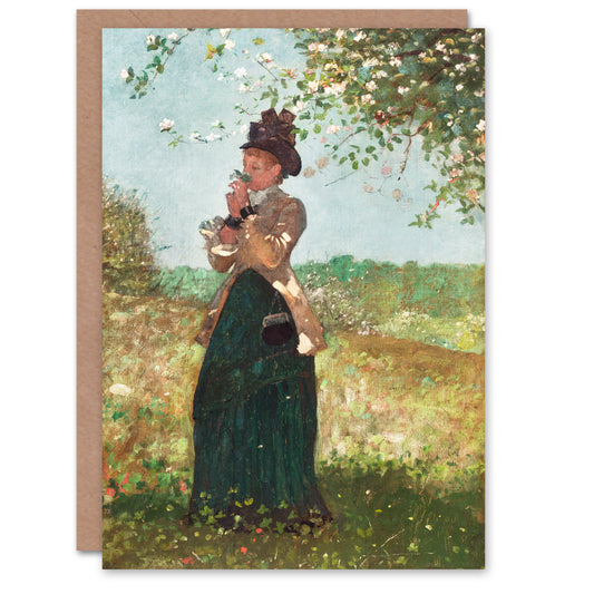 Winslow Homer Art Card The Yellow Jacket Portrait Painting
