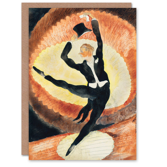 Charles Demuth Art Card Acrobatic Male Dancer with Top Hat