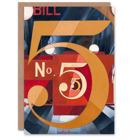 Charles Demuth Art Card I Saw the Figure 5 in Gold