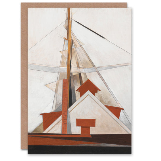 Charles Demuth Art Card Sailboat Masts Cubist Painting