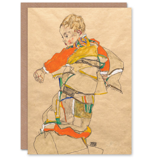 Egon Schiele Art Card Anton Peschka Jr Portrait of a Child