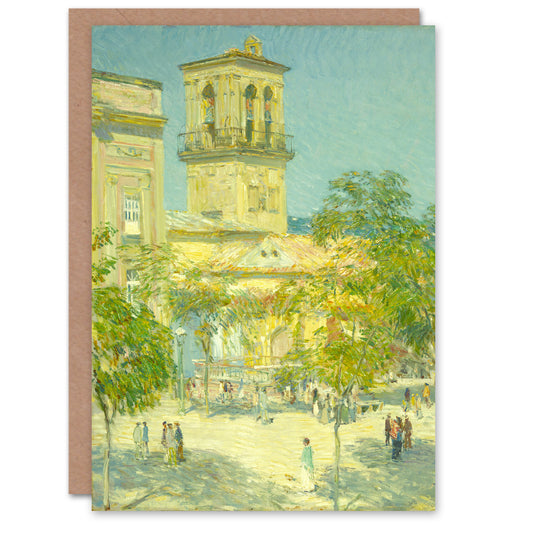 Childe Hassam Art Card Street of the Great Captain Cityscape