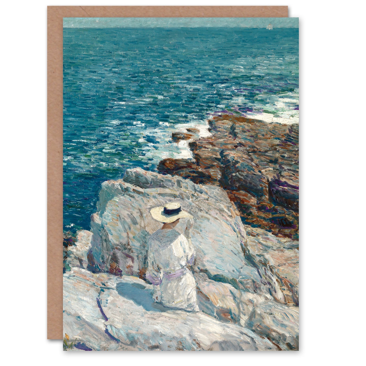 Childe Hassam Art Card South Ledges Rocky Coastal Landscape