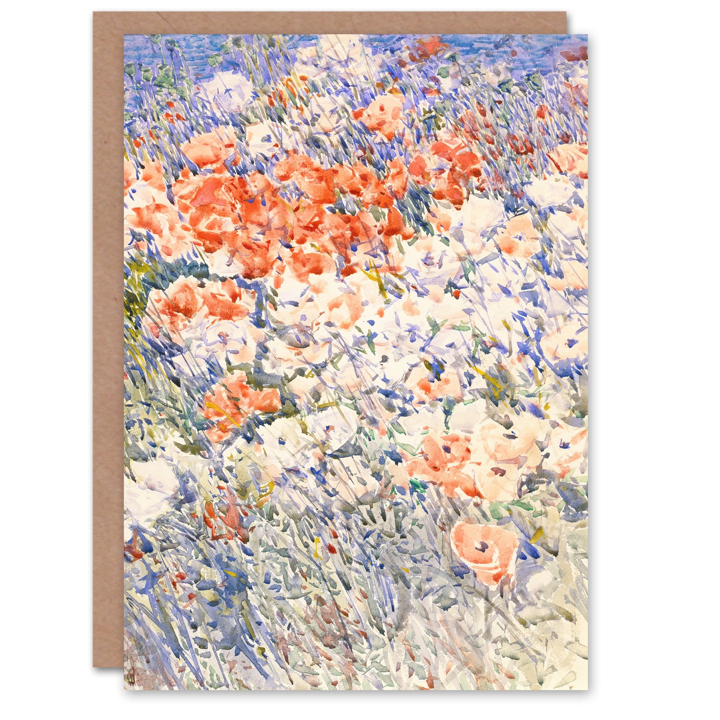 Childe Hassam Art Card The Island Garden Spring Flowers