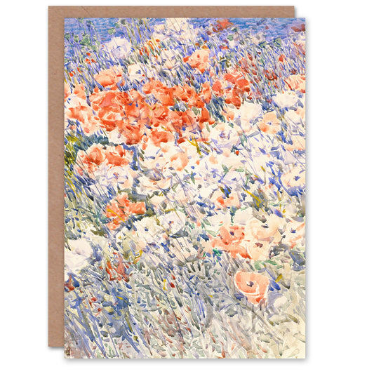 Childe Hassam Art Card The Island Garden Spring Flowers