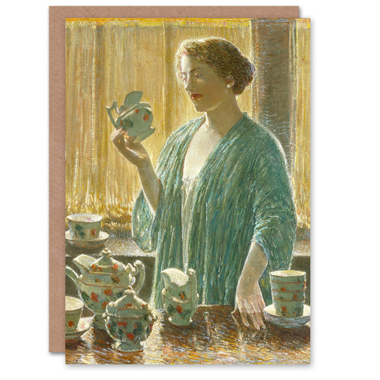 Frederick Childe Hassam Art Card The Strawberry Tea Set