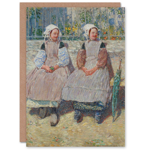 Frederick Childe Hassam Art Card In the Sunlight Girls Portrait