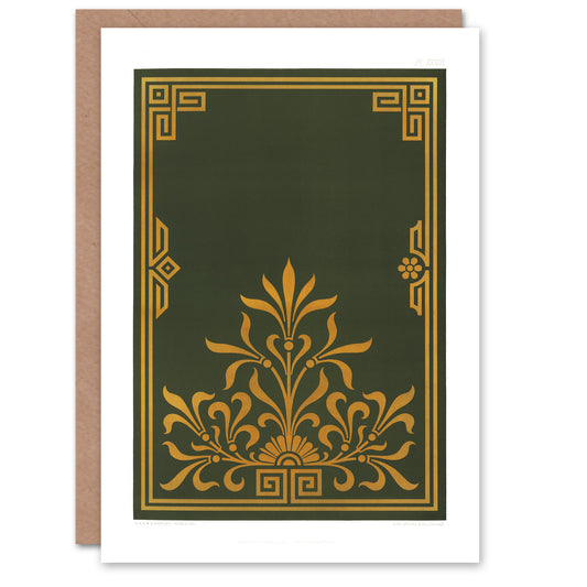 GA and MA Audsley Art Card Antique Art Deco Botanical Pattern