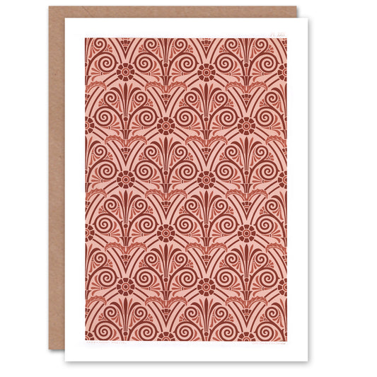 GA and MA Audsley Art Card Antique Botanical Greek Pattern