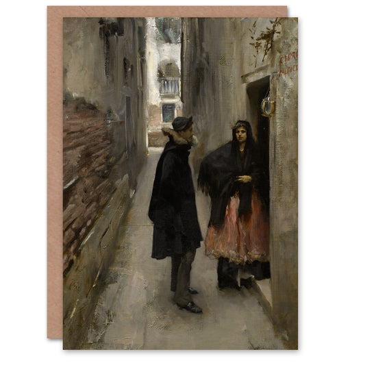 John Singer Sargent Art Card Narrow Street in Venice