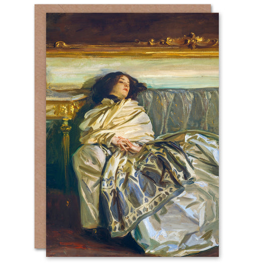 John Singer Sargent Art Card Nonchaloir Reclined Portrait