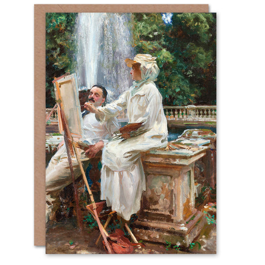 John Singer Sargent Art Card The Fountain Villa Torlonia